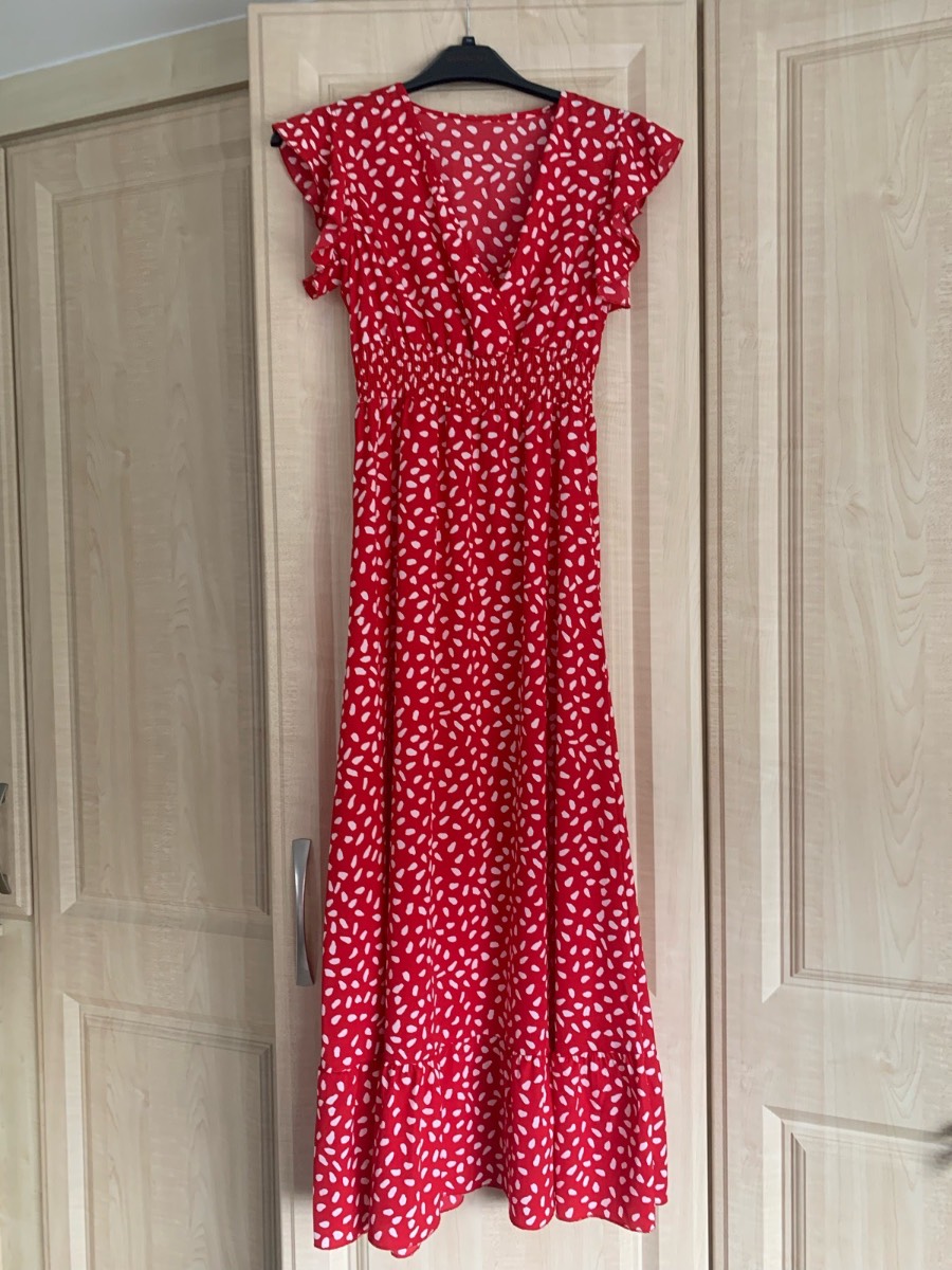 Long red dress.Size xs