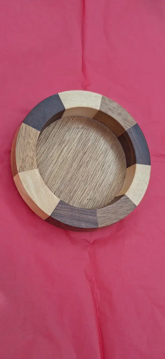 Vintage wooden catchall dish 1950s