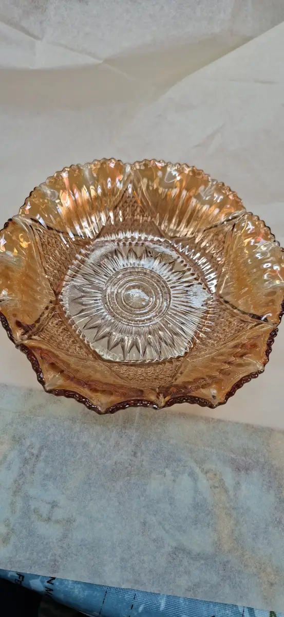 Vintage carnival glass bowl