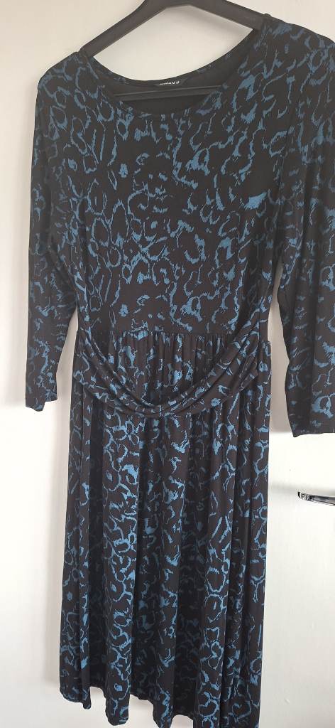 Roman blue and black jersey dress size 12