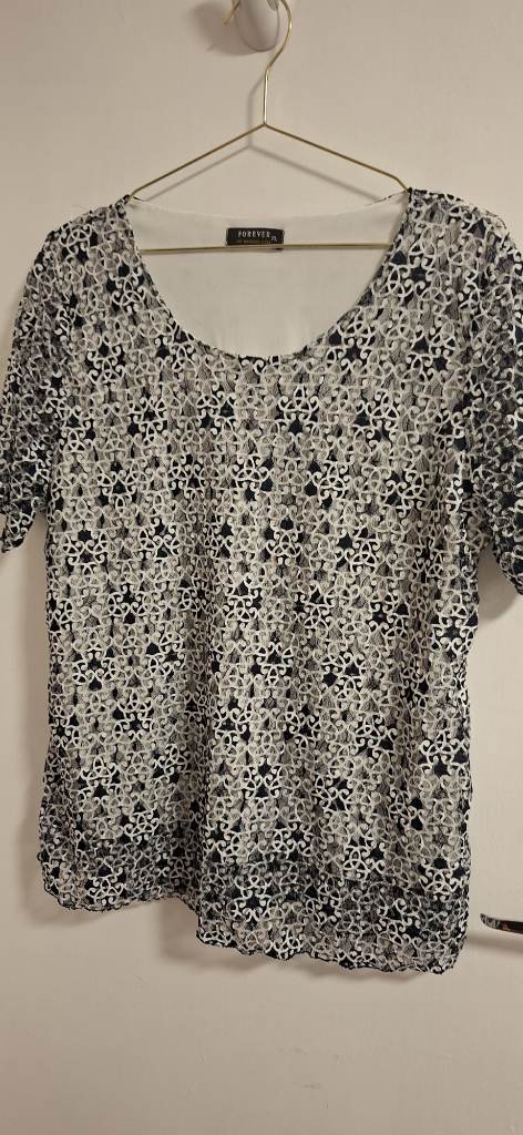 Forever blue lacy blouse XL