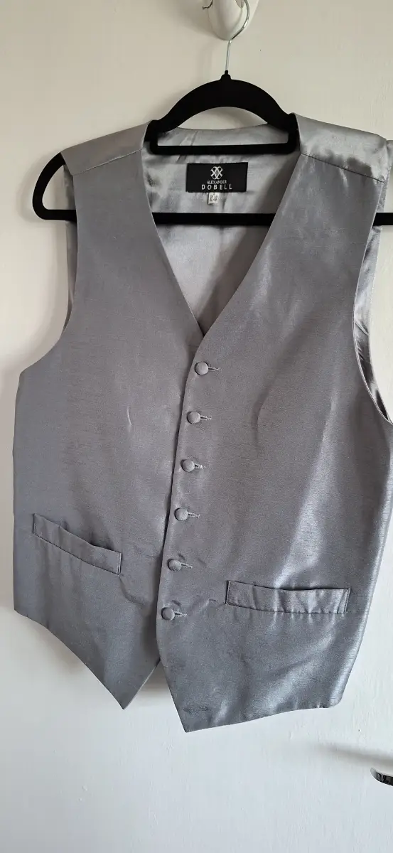 Silver waistcoat by Alexander Dobell.  Size S