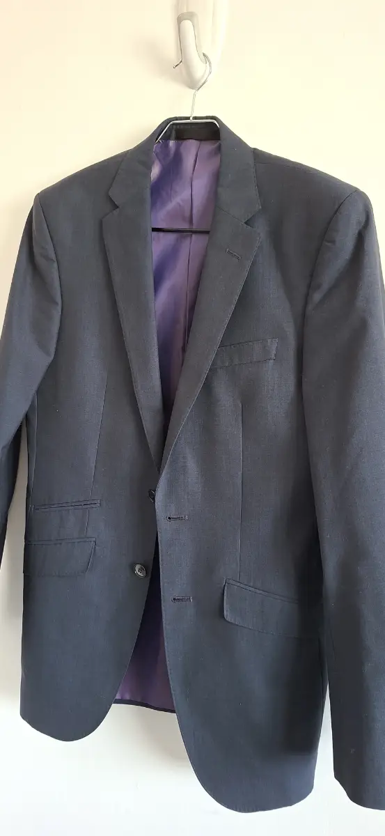 Autograph mens jacket, M, blue with lilac lining