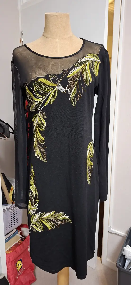 Beautiful black and gauze dress by next, size 14