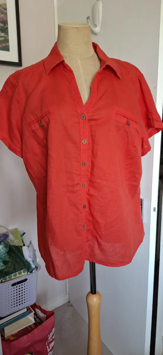 Laura Ashley burnt orange blouse size 20