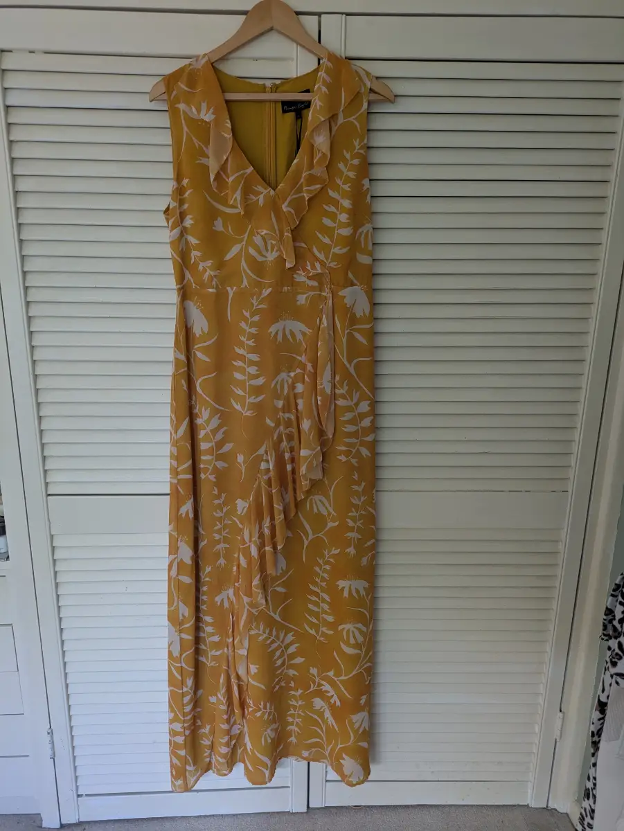 Phase Eight Natala Palm apricot maxi dress. Size 14. Brand new with tags.