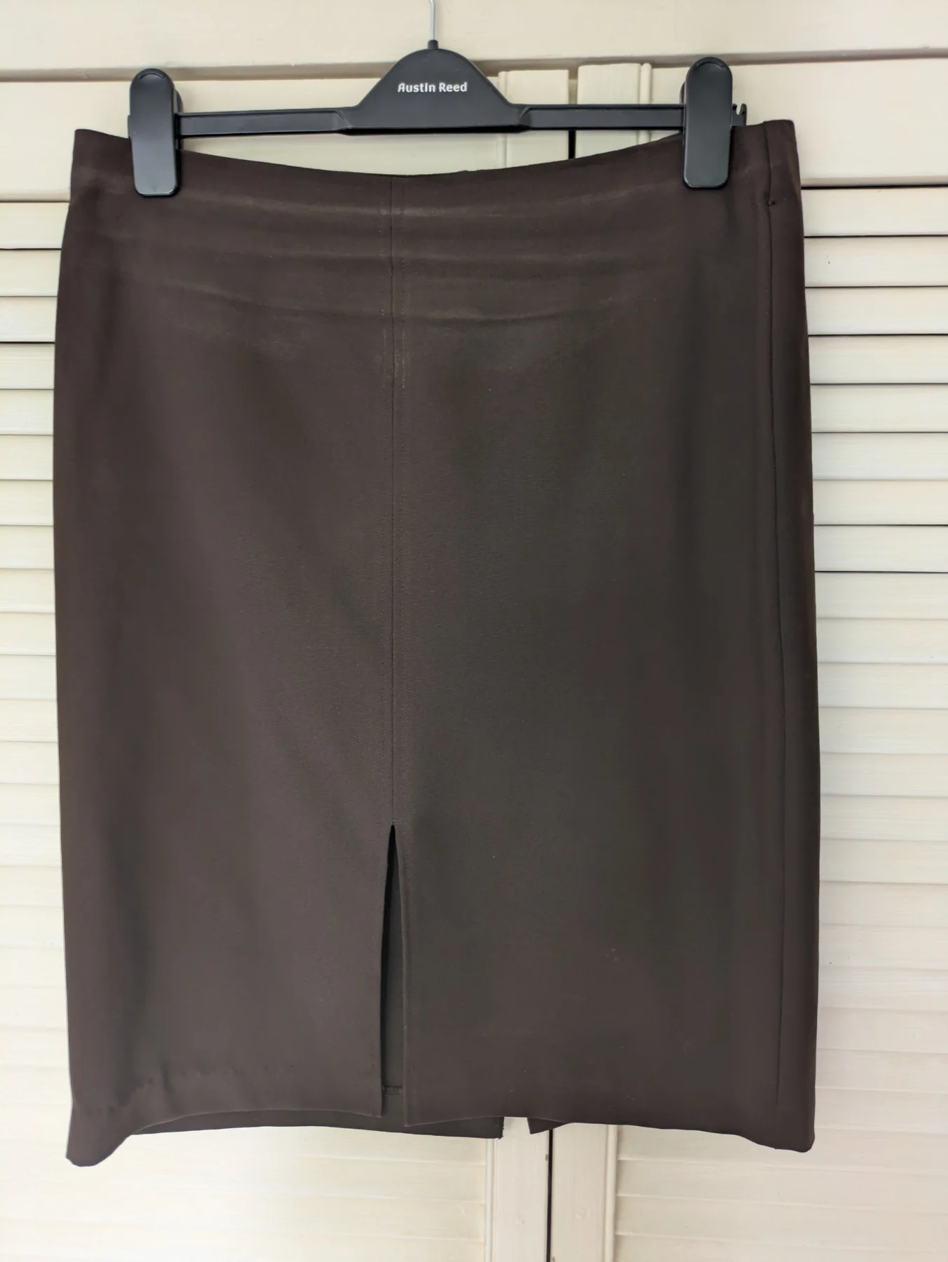 M&S brown slit pencil skirt. Size 14