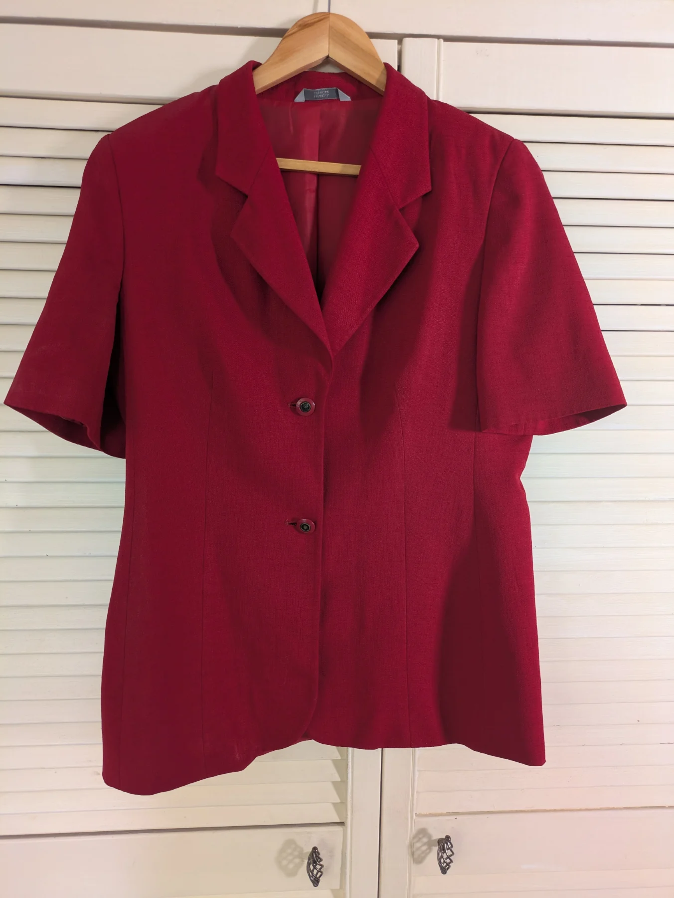 Red M&S size 14 short sleeved lined jacket