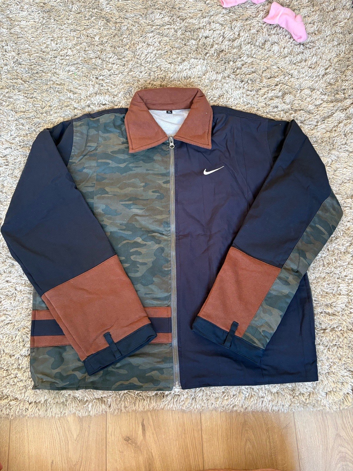Upcycled Nike Harrington Style Jacket - Size XL
