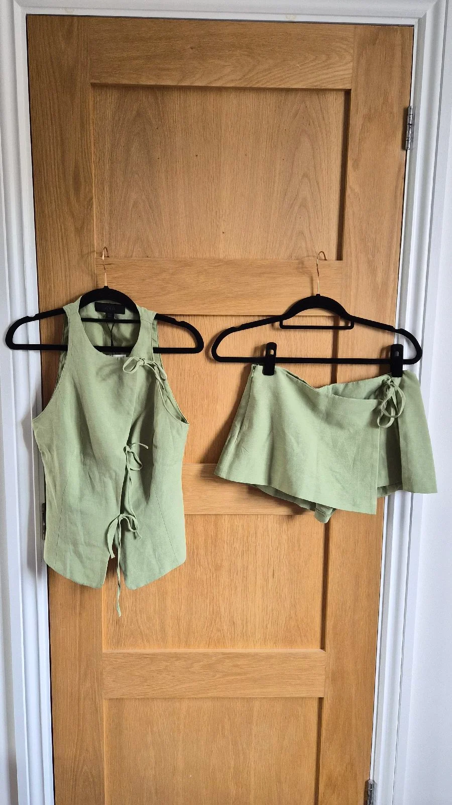 Zara green top and skort coord set size small