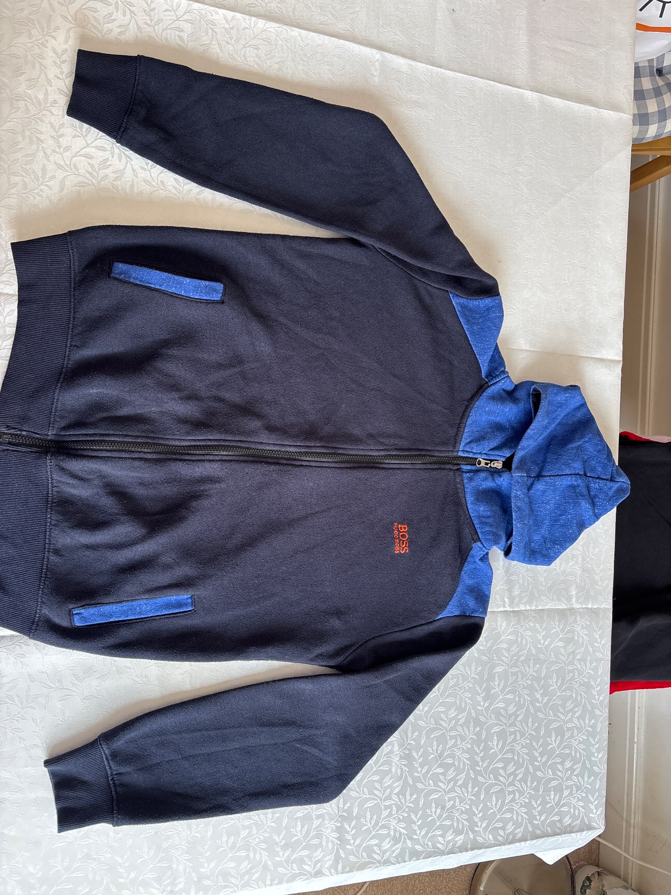 Hugo Boss boy’s zip through hoodie