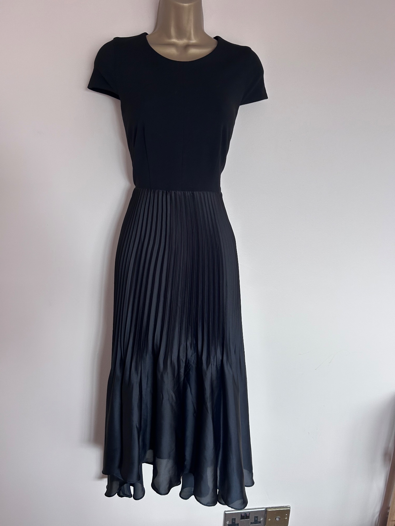 Coast Little Black Asymmetrical Midi Occasion Dress Size 8 - Immaculate Condition