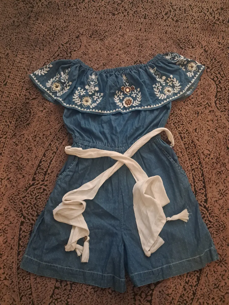 Desigual Marcelle Denim Romper Playsuit - size 8