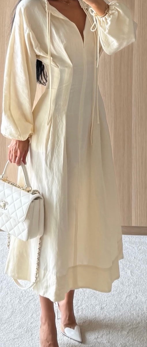 Zara cream zw collection dress size small