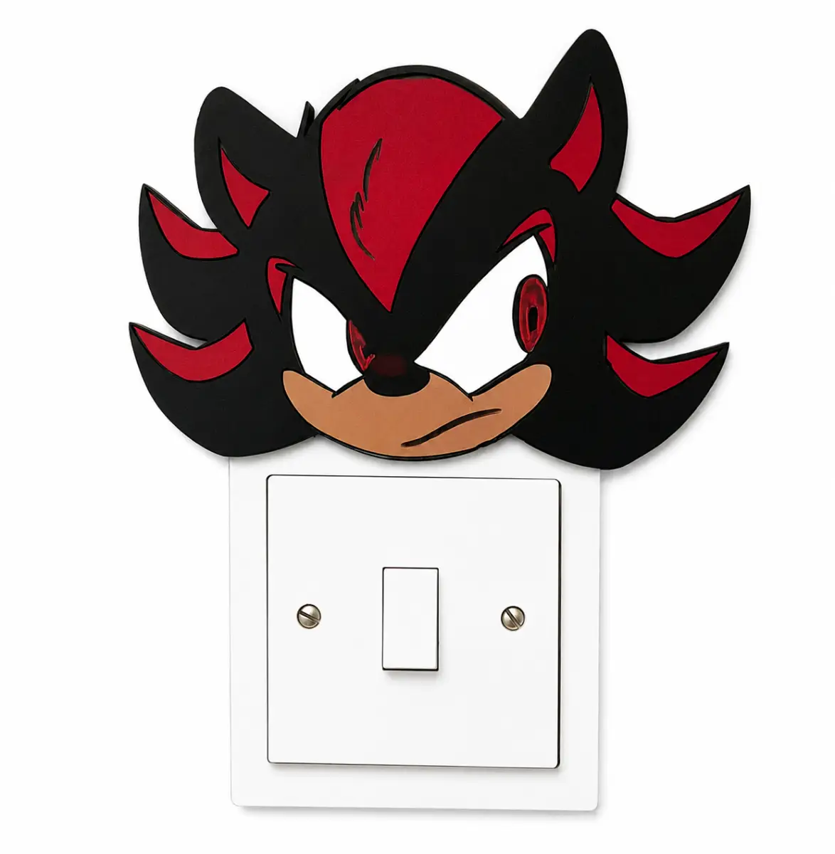Dark Speed Hero Inspired Light Switch Cover – Handmade Wooden Kids Bedroom Wall Decor