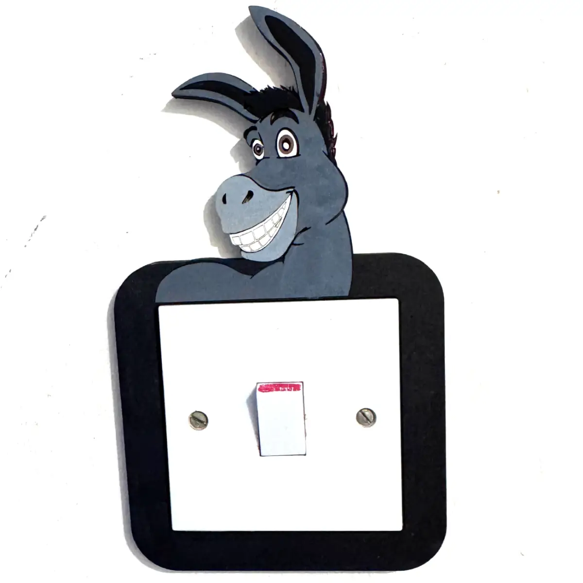Donkey Inspired Light Switch Cover – Handmade Wooden Kids Bedroom Wall Decor