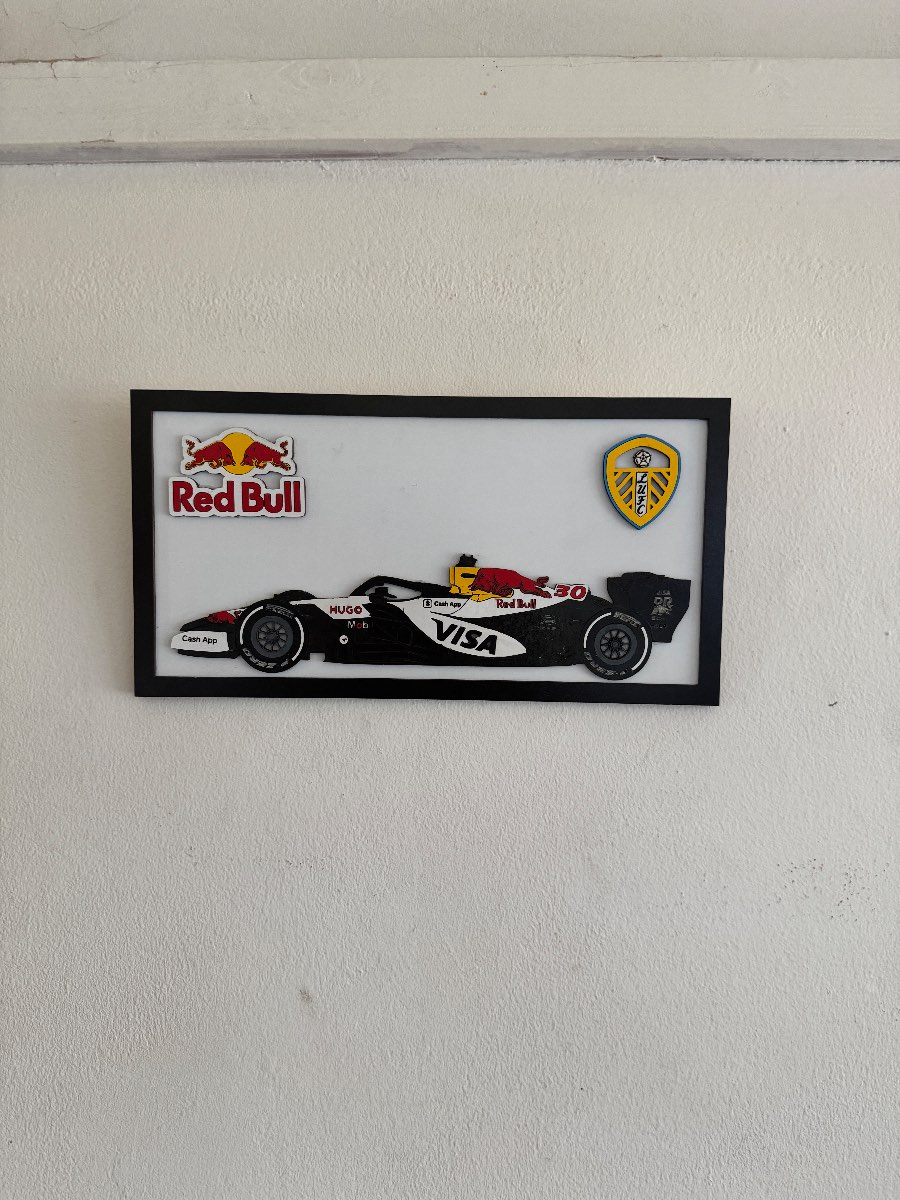 Formula one wooden 3d wall art