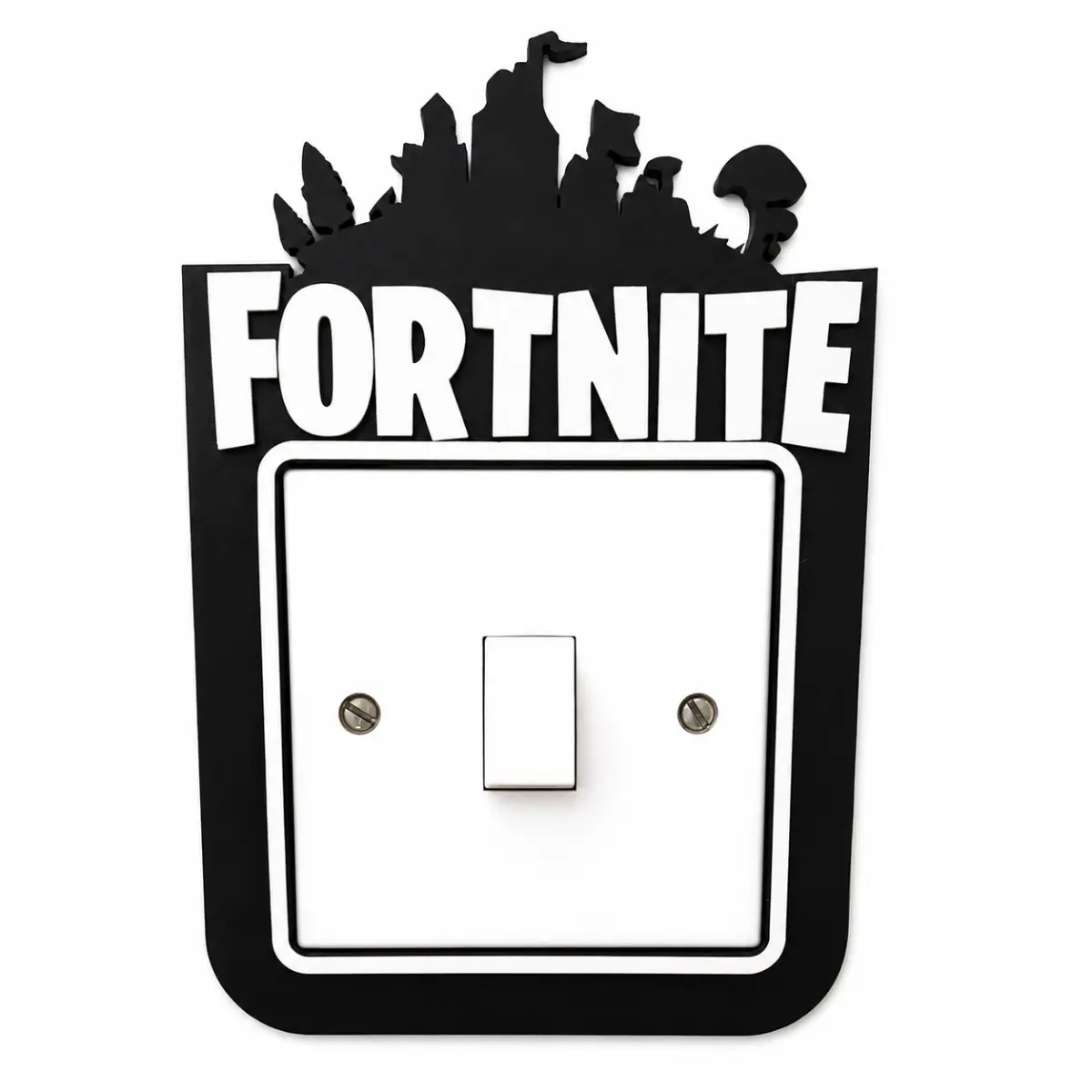 Fortnite-Inspired Gaming Room Light Switch Cover – Handmade Wooden Wall Decor
