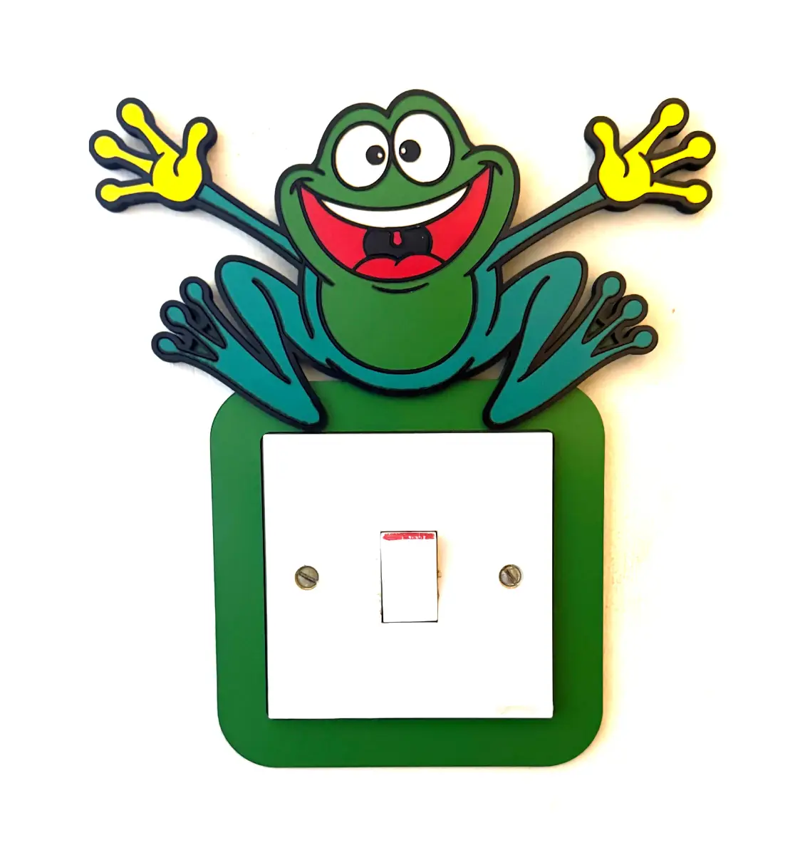 Frog Wooden Light Switch Cover – Handmade Kids Bedroom Wall Decor