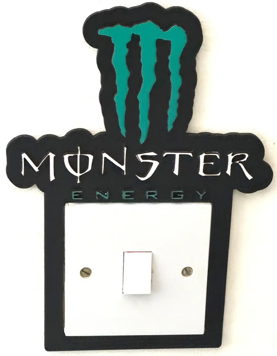 Claw Energy Logo Inspired Light Switch Cover – Handmade Wooden Gaming Room Wall Decor