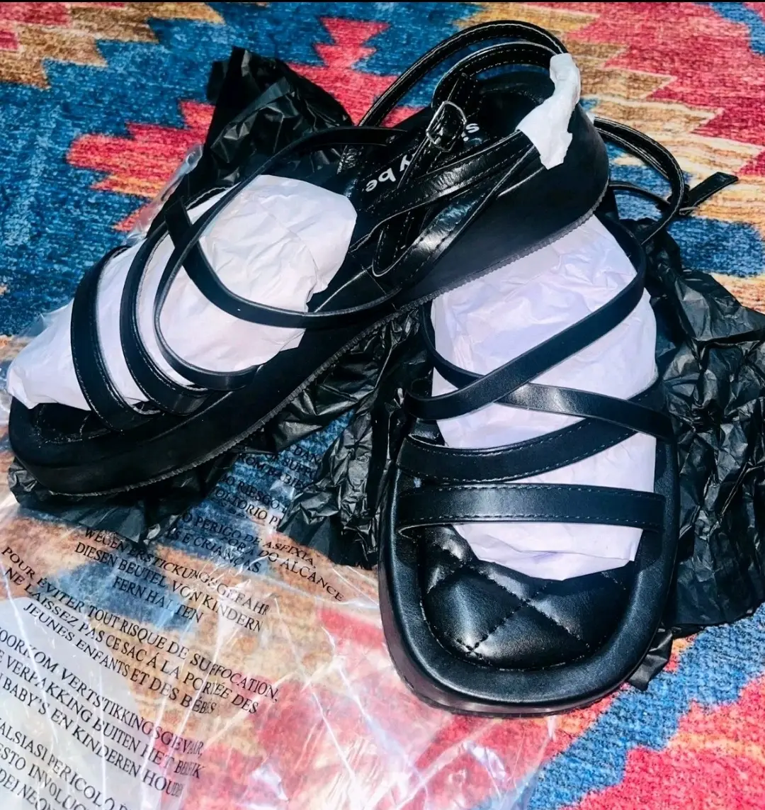 Simply Be Phoebe Strappy Flatform Sandals - Extra Wide Fit
