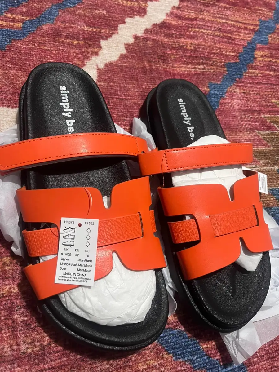 SIMPLY BE Woven Touch and Close Sandal Wide UK size 8