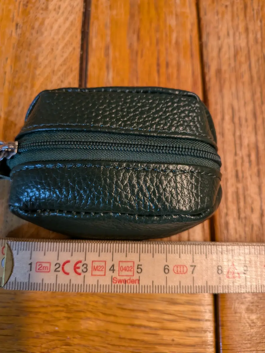 Brand New Green Leather Mini Key Pouch & Coin Purse with Belt Clip