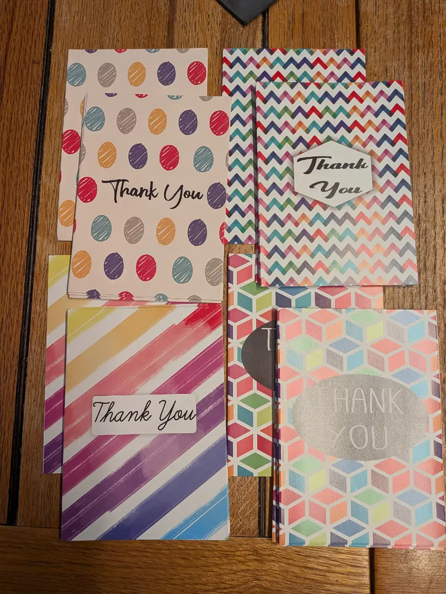 24 Brand New Greetingles "Thank You" Greeting Cards Pack with Envelopes
