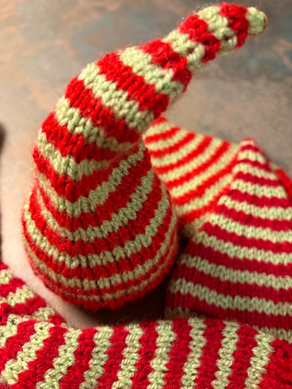 Christmas Elf hat chocolate orange covers x 5 hand knitted