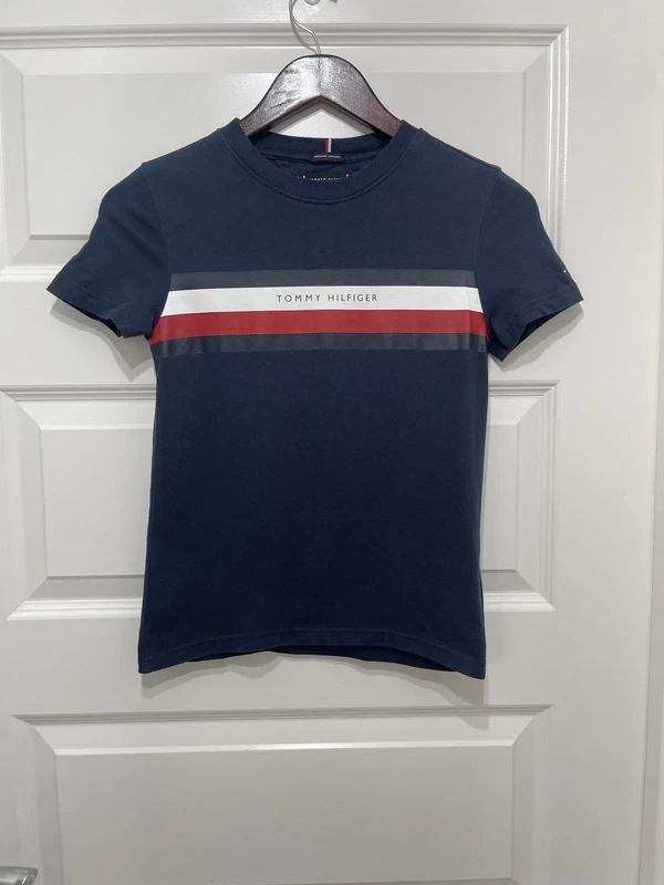 Tommy Hilfiger Boys Navy T-Shirt Top 10 Years Cotton