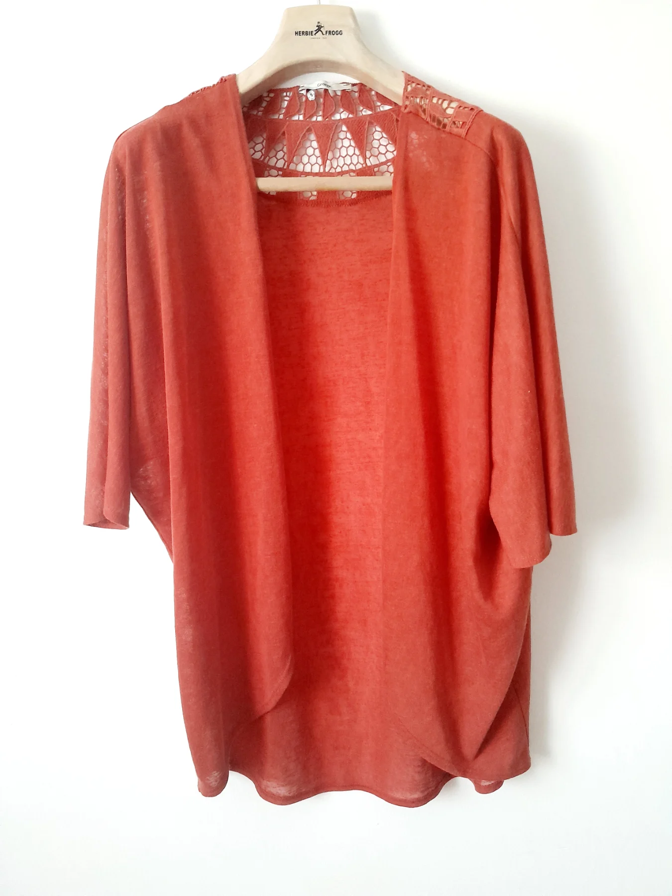 Size 20 burnt orange open cardigan cover up nwot