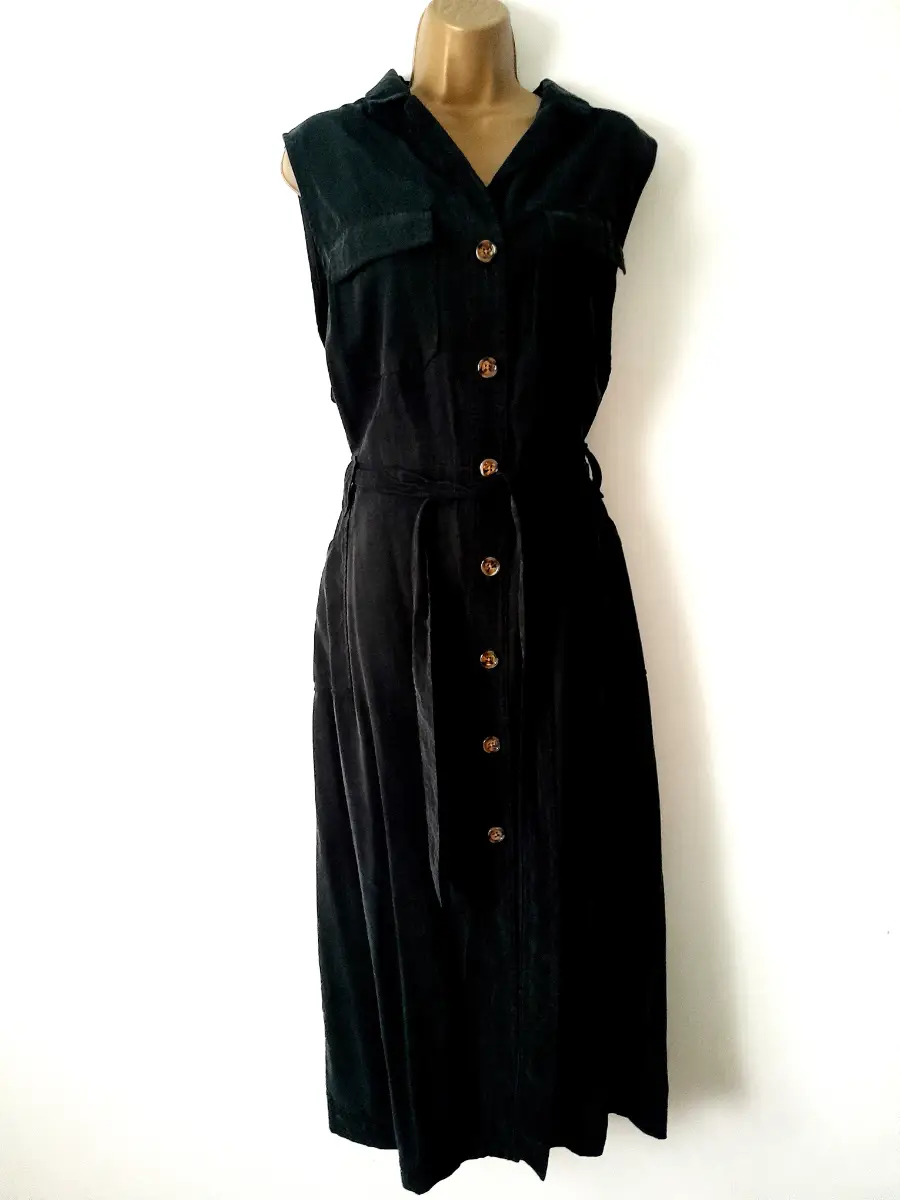 size 20 Next black midi shirt dress utility dress sleeveless