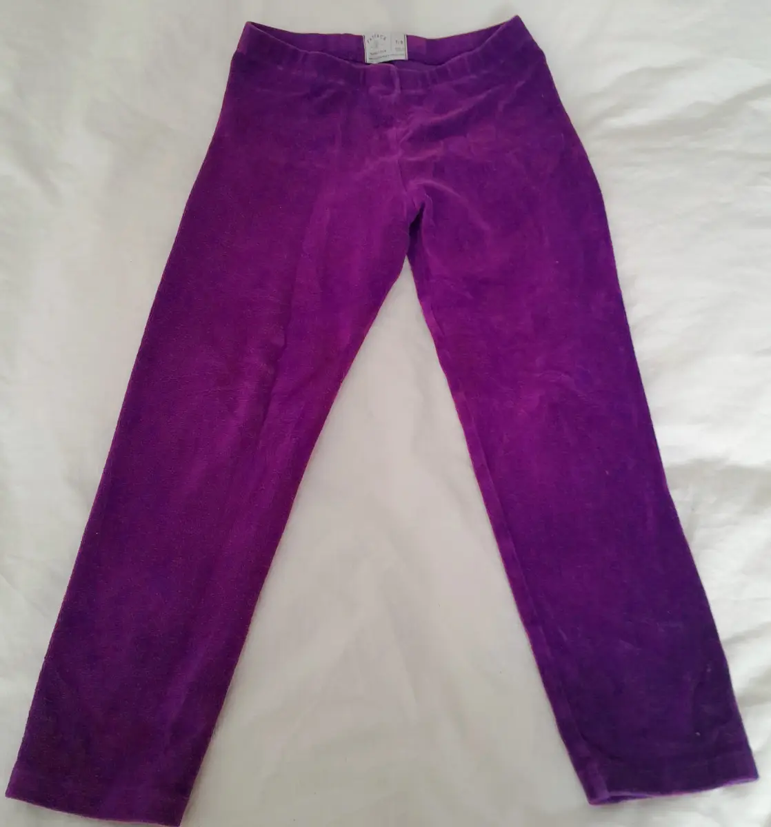 fatface purple velvet leggings age 7/8