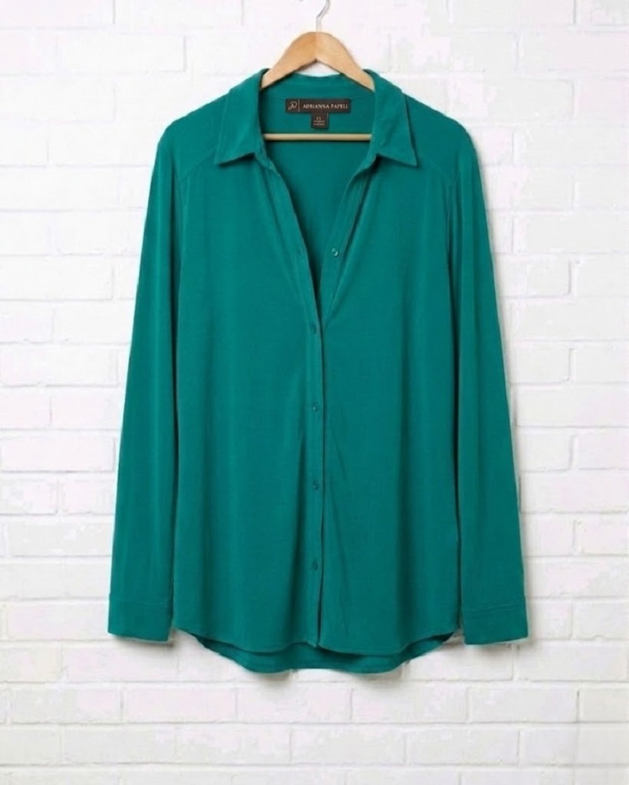 size 16 Adrianna Papell beautiful green shirt