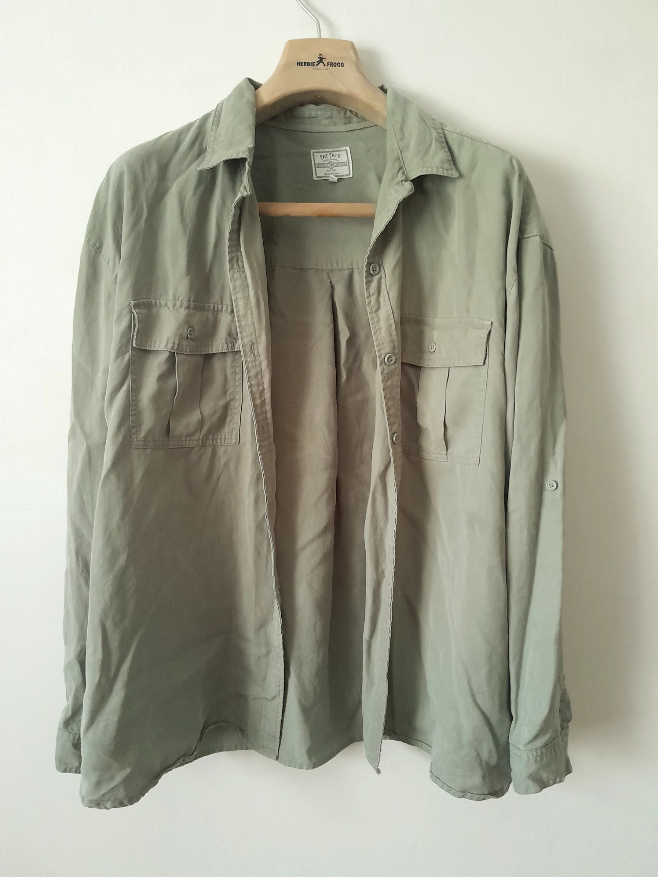 Fatface size 18 sage green long sleeve shirt