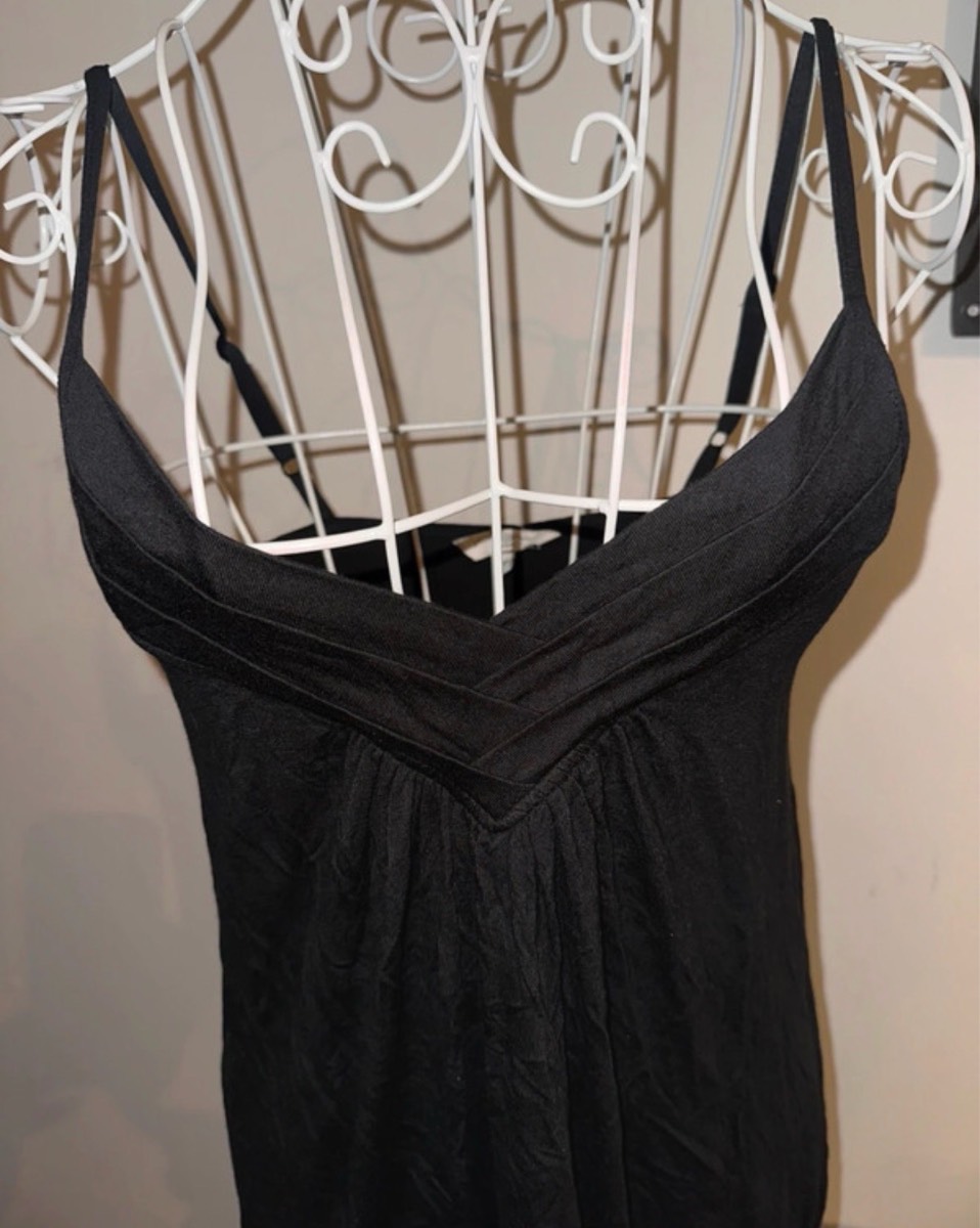 New Look Long Black Top Size 10