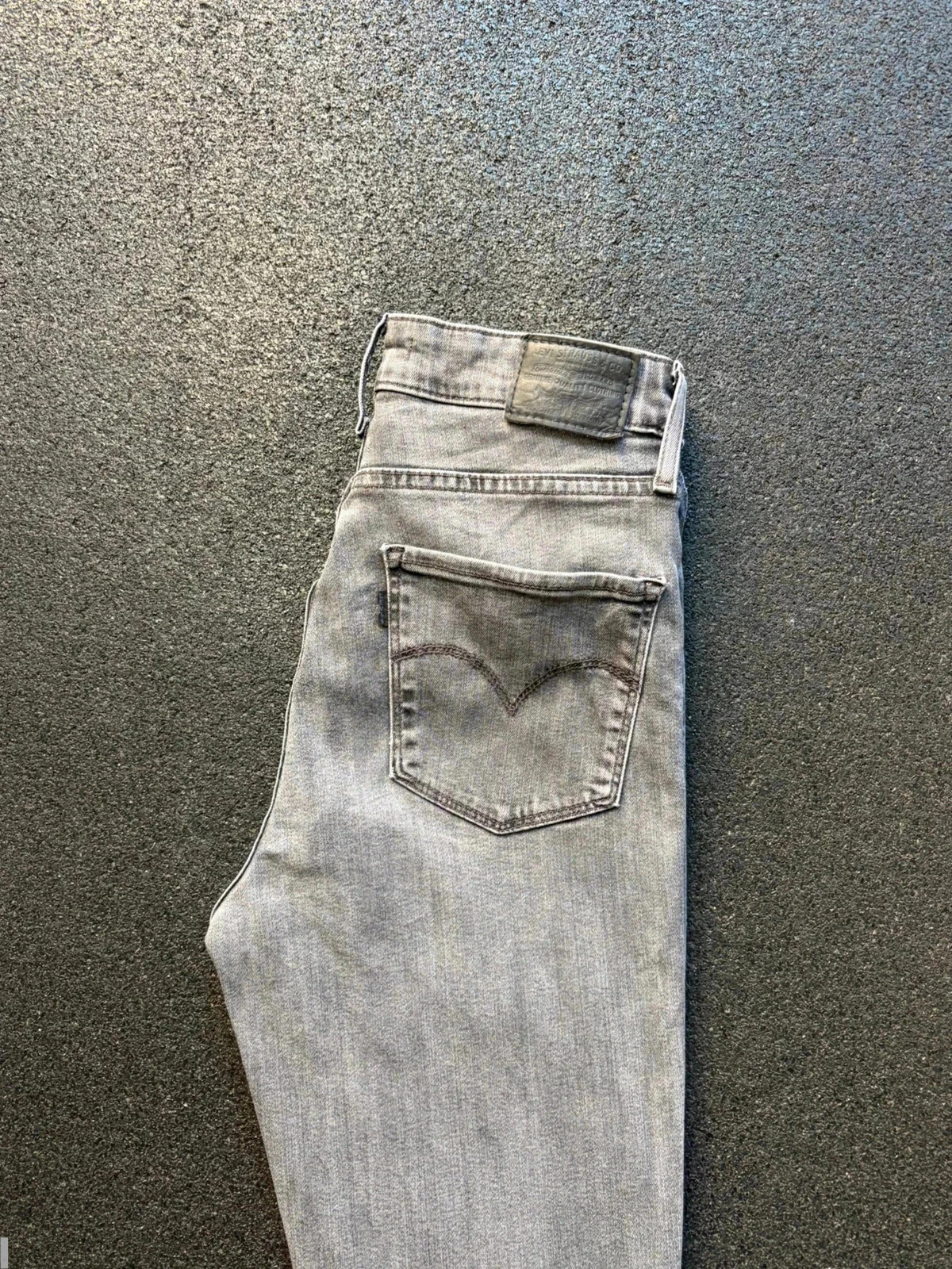 Levi’s premium 721 high rise skinny grey stretch jeans uk 8 W27 L32