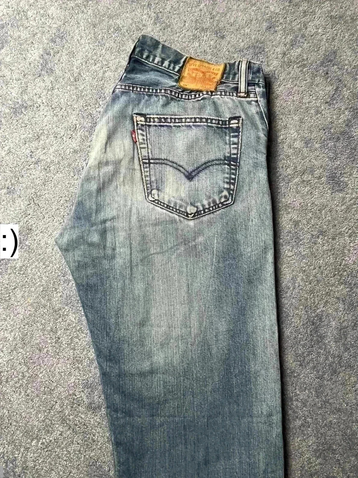 Levi’s 504 relaxed straight fit W34 L32 blue jeans workwear