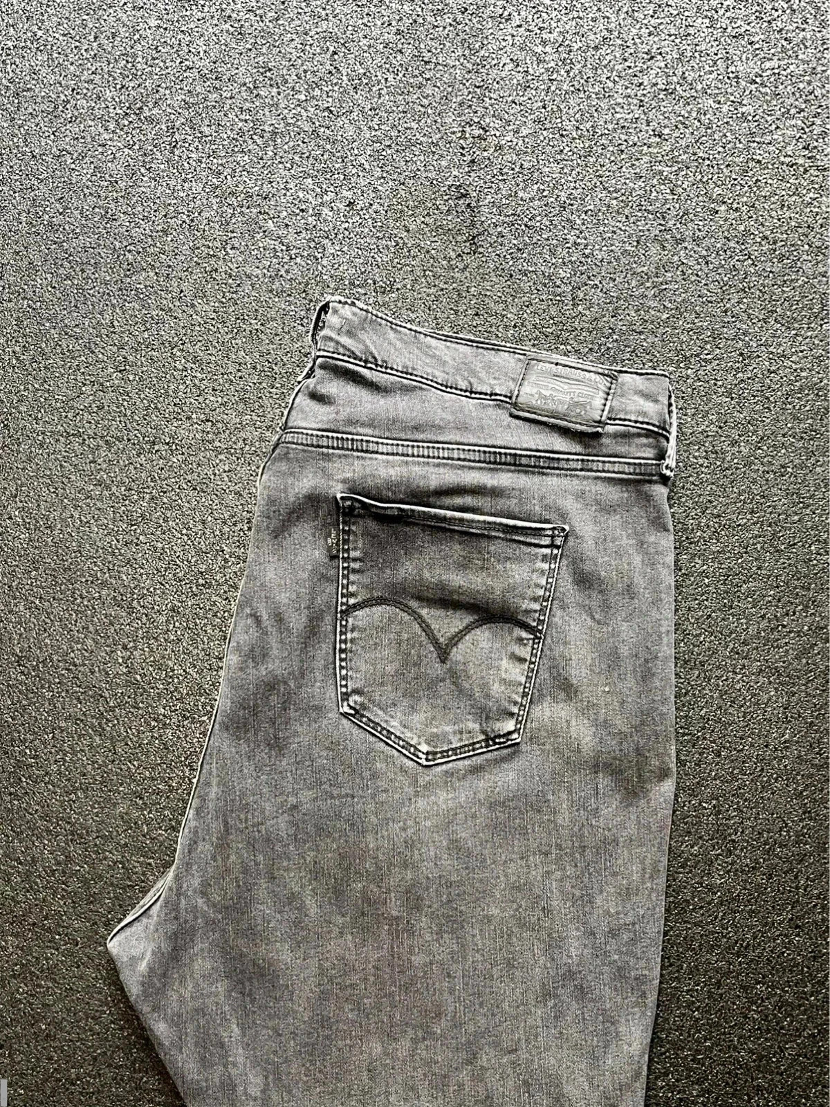 Levi’s premium 720 high rise super skinny grey jeans women’s uk 24 W44 L29