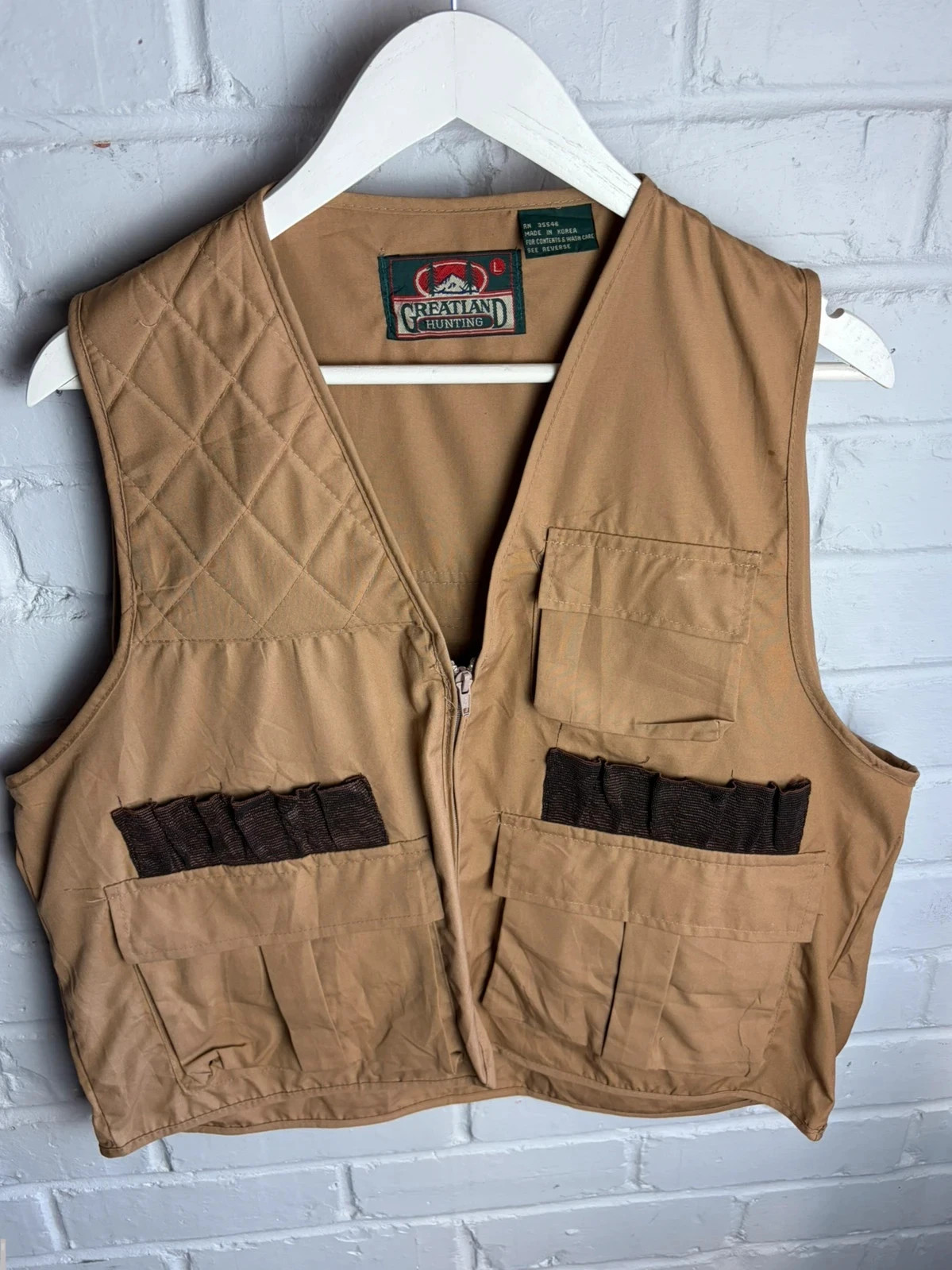 Greatland hunting tactical utility brown vest men’s large
