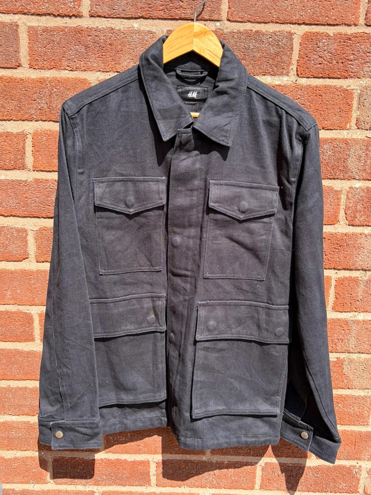 H&M black denim jacket men’s small
