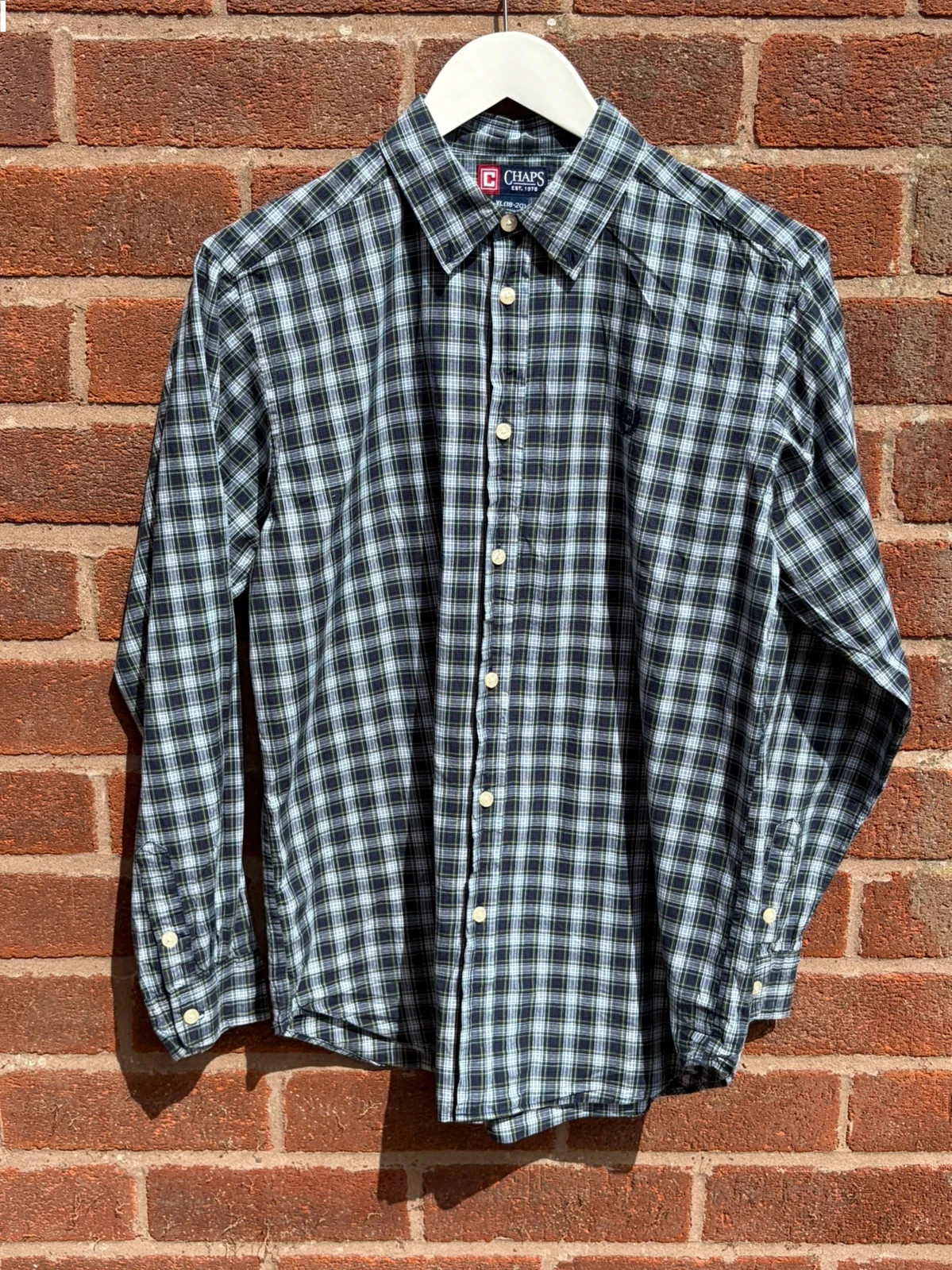 Chaps Ralph Lauren boys XL checked shirt purple green