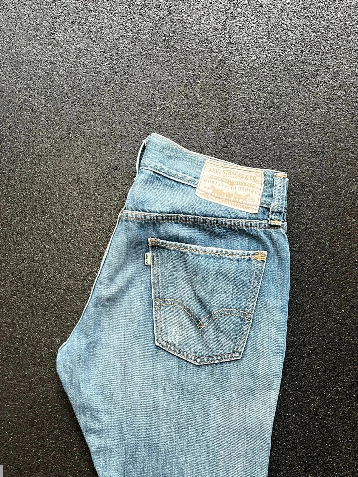 Levi’s vintage white tab slim straight 514 blue jeans Men’s W32 L32 altered