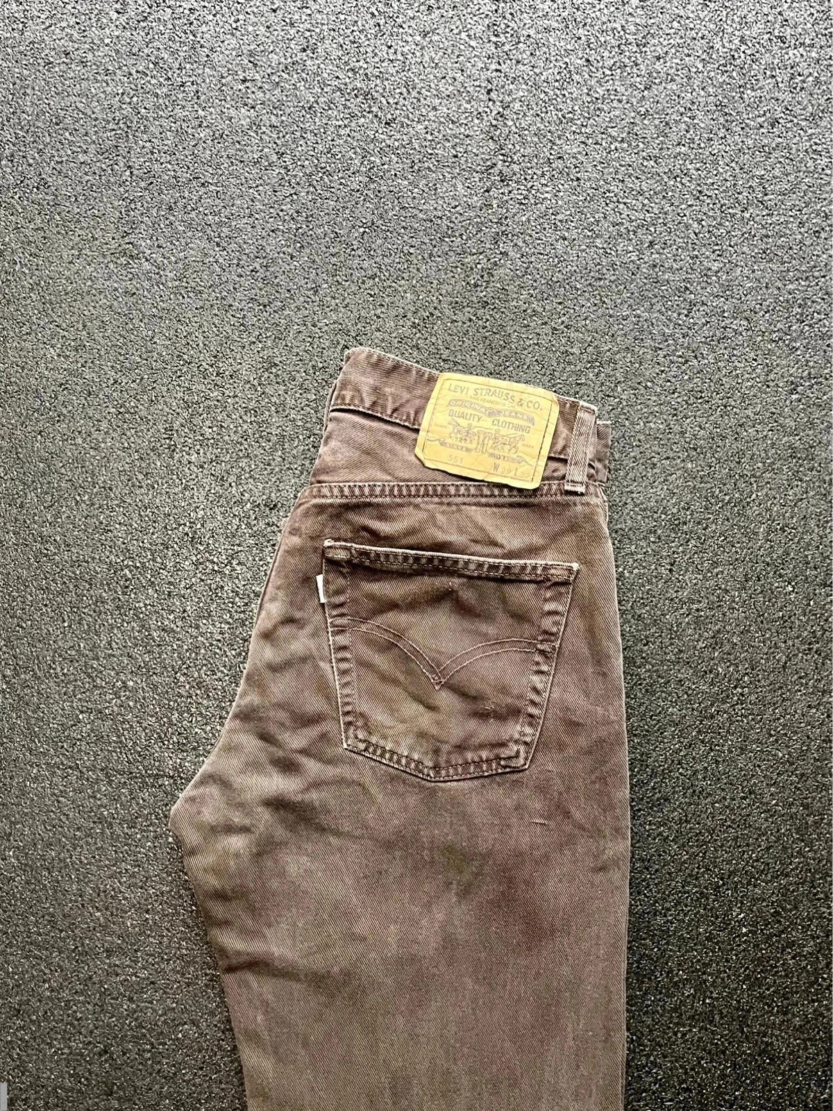 Levi’s vintage 551 midrise straight leg fit grey women’s uk 8 W27 L31 altered