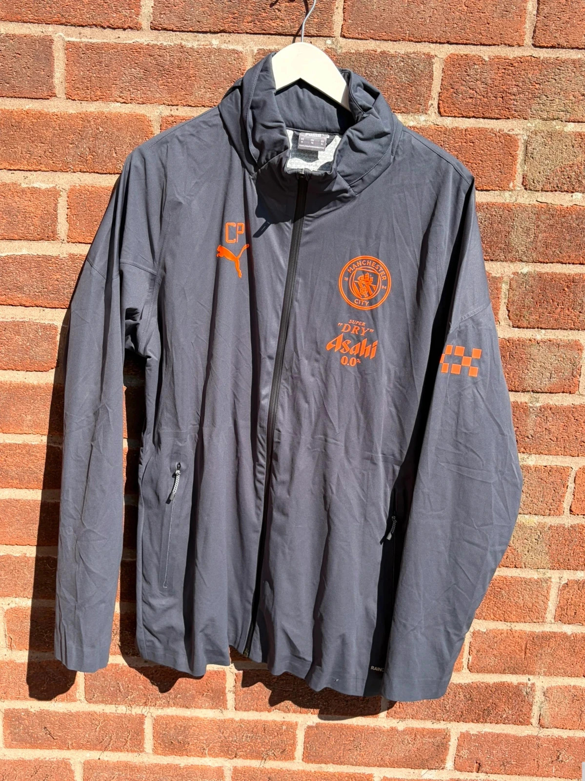 MCFC CP players official training wear grey Puma raincell men’s XL