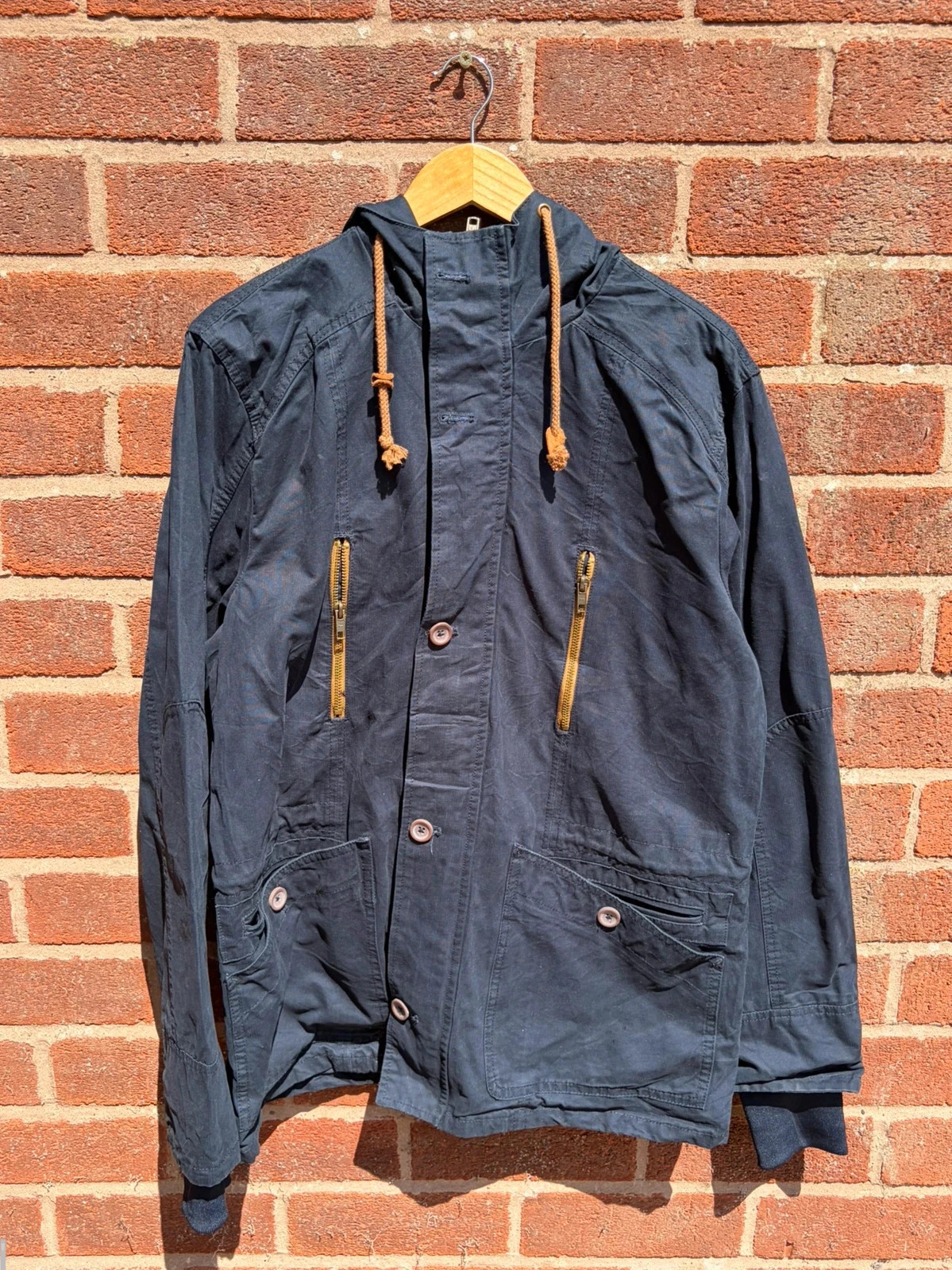 H&M navy blue Harrington style windbreaker raincoat men’s large