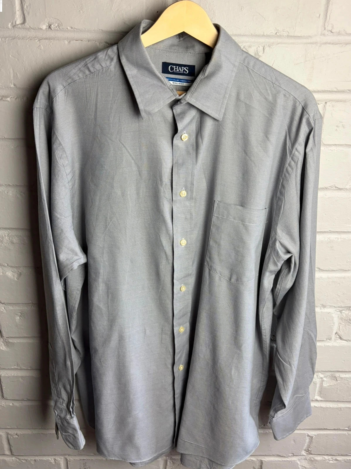 Ralph Lauren chaps a regular fit 16.5 mes blue shirt