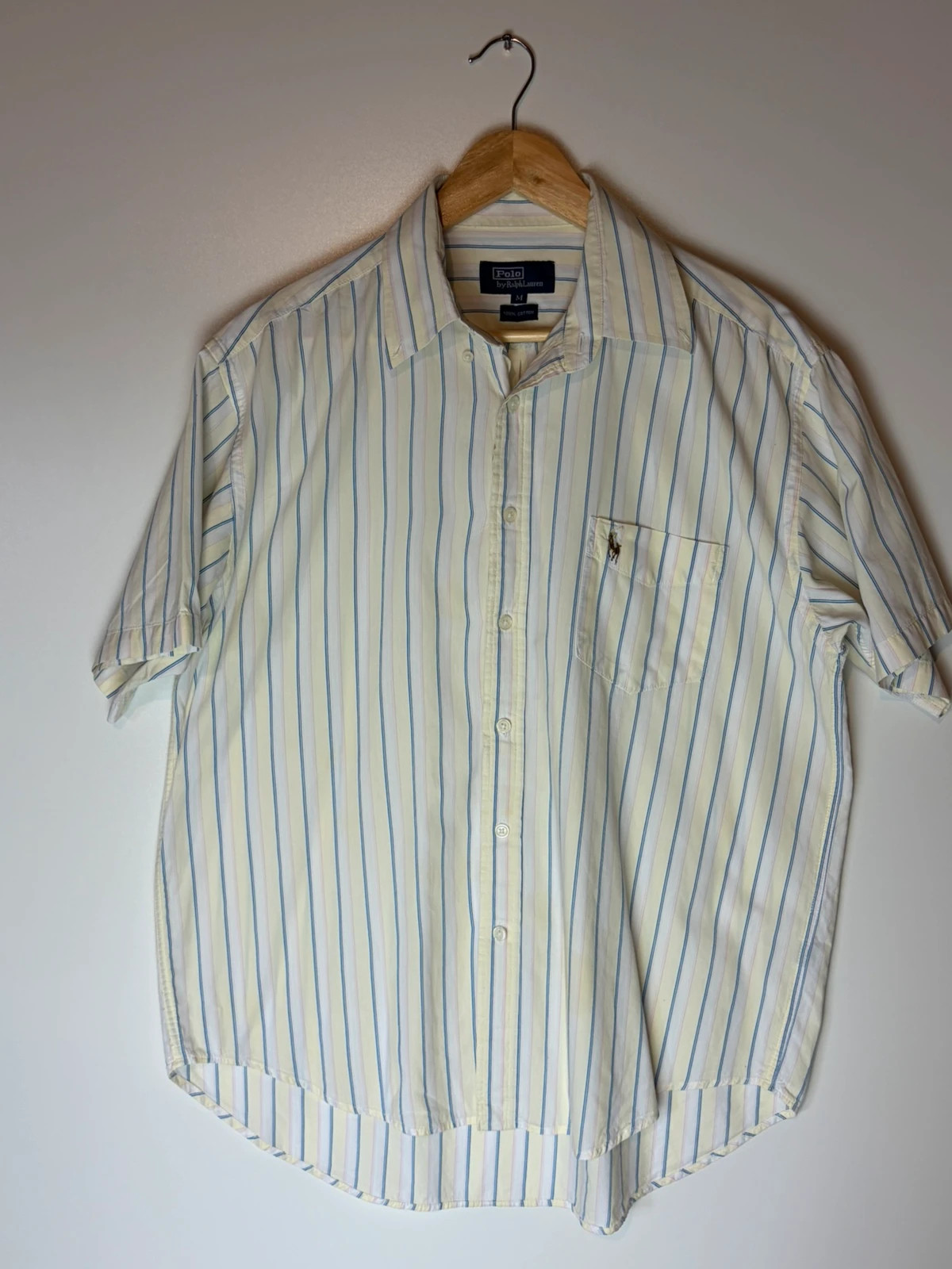 Polo Ralph Lauren 100% cotton men’s medium short sleeve striped shirt