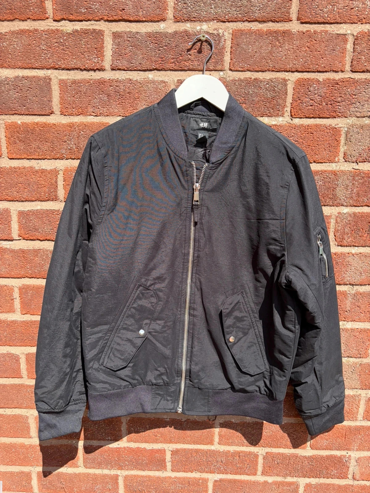 H&M bomber jacket black windbreaker men’s medium