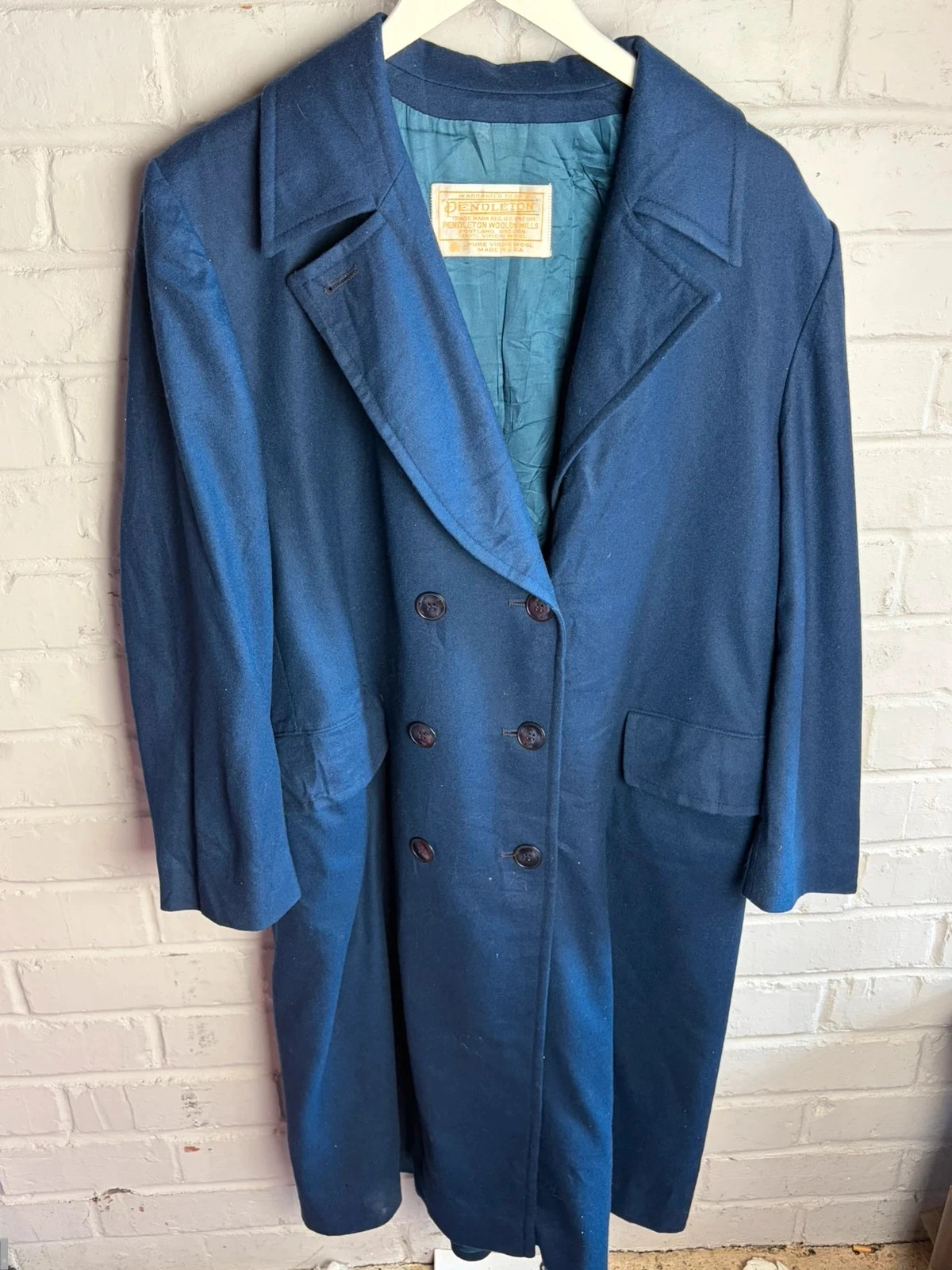 Pendleton pure virgin wool trench coat women’s uk 14